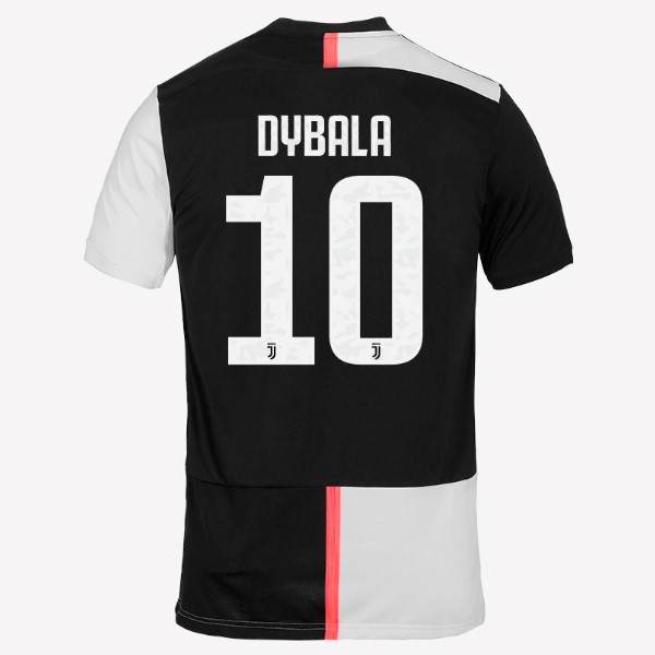 Trikot Juventus NO.10 Dybala Heim 2019-20 Weiß Schwarz Fussballtrikots Günstig